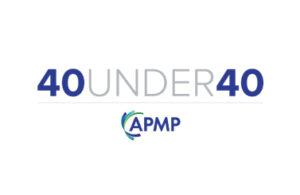 APMP 40 under 40 award logo - awarded to BidWrite's Richard Southern in 2019