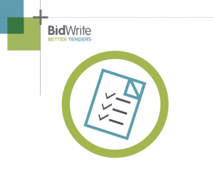 BidWrite checklist icon represents document checks to complete before you submit your tender.