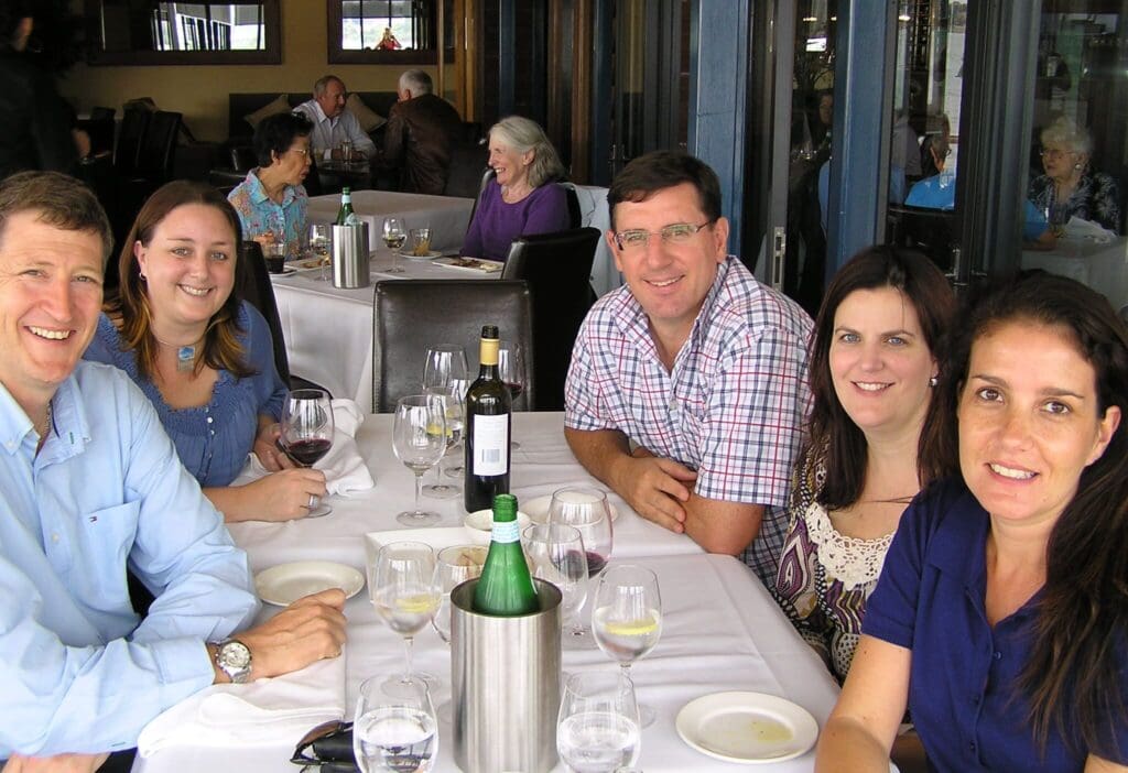 BidWrite Co-Founders David Lunn and Nigel Dennis with their first three staff in December 2010.