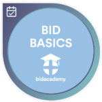 Bid Academy's Bid Basics credly badge