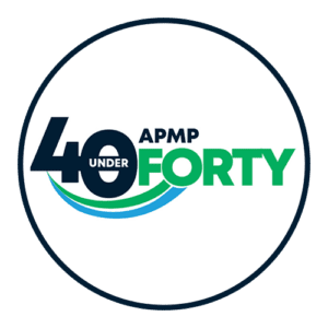 APMP 40 under Forty award logo