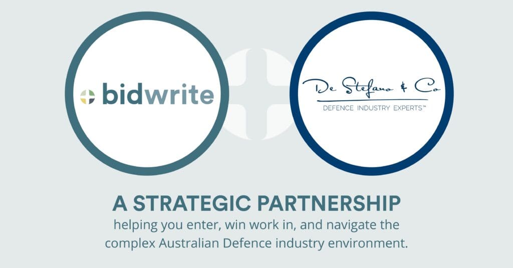 BidWrite and De Stefano & Co logo's side by side representing their strategic partnership