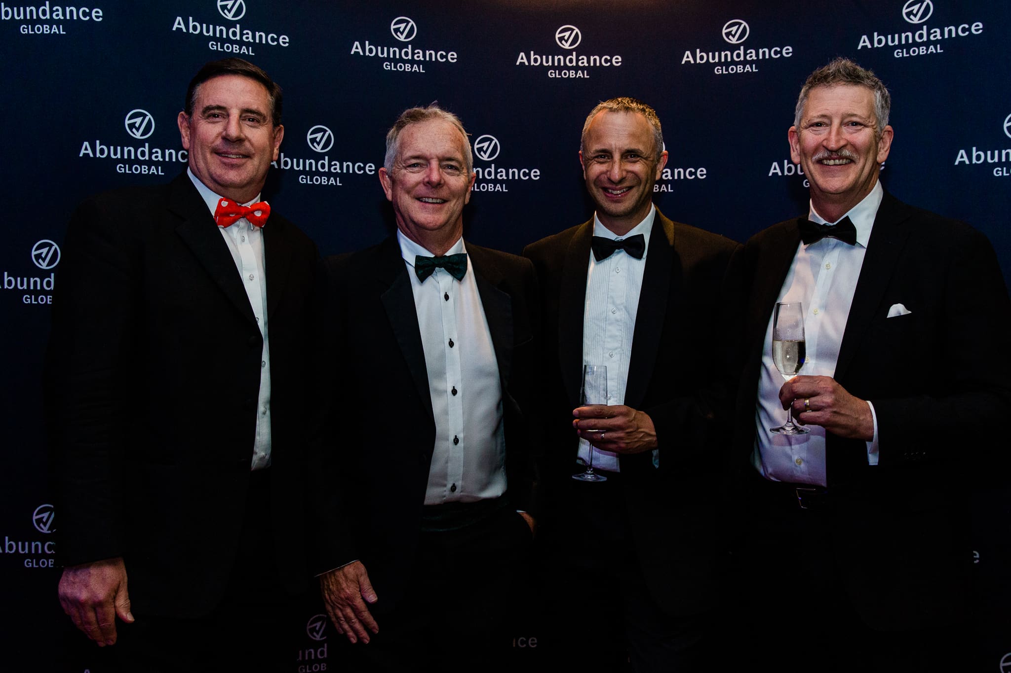 BidWrite directors Nigel Dennis, David Harvey, Rodger Manning, David Lunn at the Abundance Global Awards Gala.